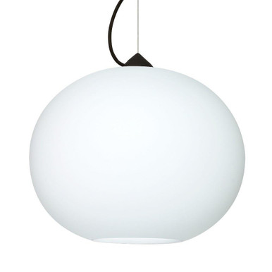 Jordo 11W 1 LED Medium Cord Pendant by Besa - 1KX-477507-LED-BK