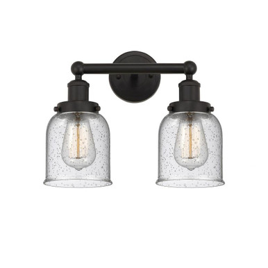 Bell 2 Light Mercury Glass Vanity Light 15.5 Inch Wide by Innovations - 616-2W-G54