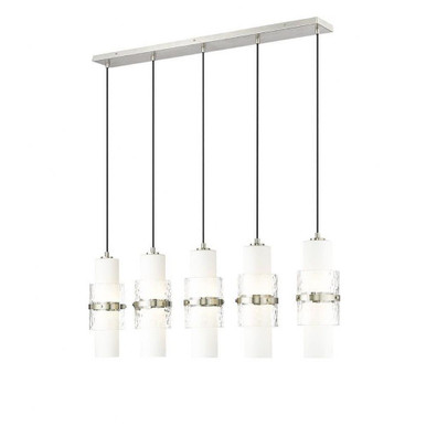 Cayden 5 Light Linear Chandelier 16.75 x 4.75 Inches Wide by Z-Lite - 1946P-5L