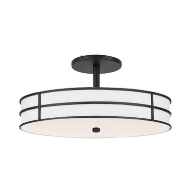 Fulvia 120W 2 LED SemiFlush Mount 4 Inch Tall and 16 Inch Wide by Dainolite - FVA-162SF-MB