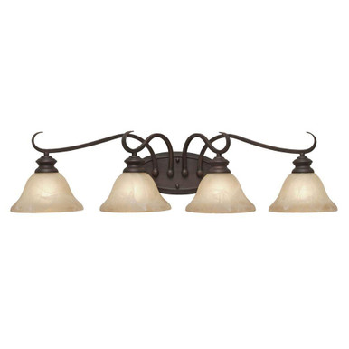 Lancaster 4 Light Vanity Light by Golden - 6005-BA4 RBZ
