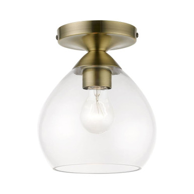 Catania 1 Light 7 Inch Wide Semi Flush Mount by Livex - 46500