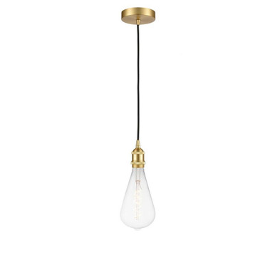 Edison 7W 1 LED Small Cord Hung Pendant by Innovations - 616-1P-BB125LED