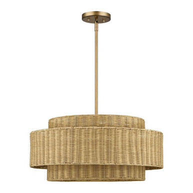Weavington 5 Light Pendant 16.5 Inch Tall and 23 Inch Wide by Livex - 60039-48