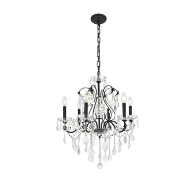 St. Francis 6 Light Medium Chandelier by Elegant V2015D24 - V2015D24