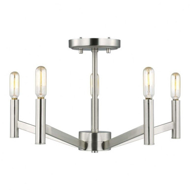 Vector 5 Light 18 Inch Wide Semi Flush Mount by Visual Comfort Studio - 7724305