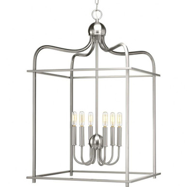 Assembly Hall 6 Light Large Pendant by Progress - P500037