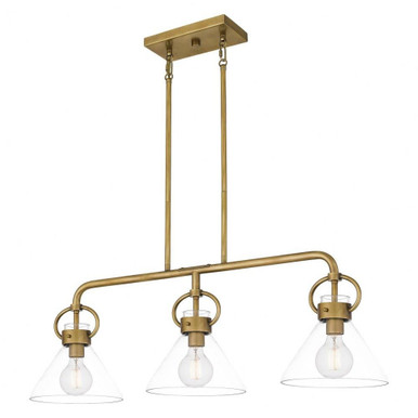 Webster 3 Light Oversized Linear Chandelier by Quoizel - WBS136WS