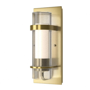 Banded 1 Light White Opal Seeded Wall Sconce by Hubbardton Forge - 205814HF
