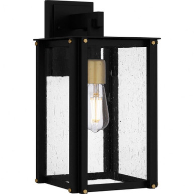 Robbins 1 Light Outdoor Wall Lantern 15.5 Inch Tall by Quoizel - ROB8408MBK