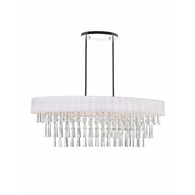 Franca 8 Light Oversized Linear Chandelier by CWI - 5523P38C-131338