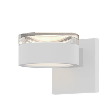 REALS 2 LED Clear Cylinder and Plate Lens Wall Sconce 5 Inch by Sonneman - 7302FHPL