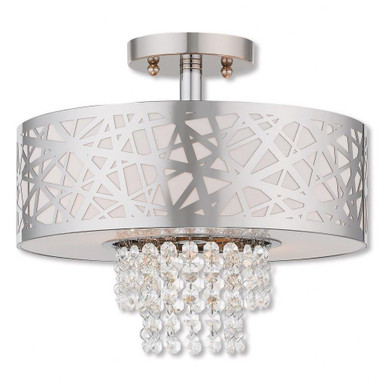 Wynnewood 3 Light 17 Inch Wide Flush Mount by Livex - 40749-34