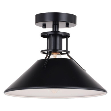 Canton 1 Light 11.5 Inch Wide Semi Flush Mount by Vaxcel - C0270