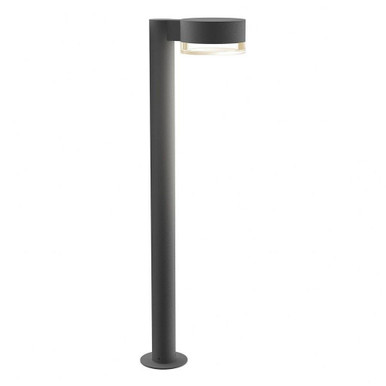 REALS 1 LED Plate Cap and Clear Cylinder Bollard 28 Inch Tall by Sonneman - 7305PCFH