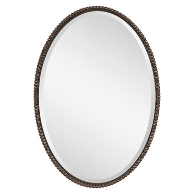 Sherise 32 Inch Metal Oval Mirror by Uttermost - 01101 B