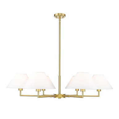 Leila 6 Light Chandelier In Modern Style 10.75 x 44 Inches Wide by Z-Lite - 744-44R