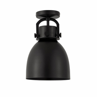 Newton Bell 1 Light 8 Inch Wide Steel Flush Mount by Innovations - 410-1F-M412-8