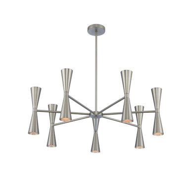 Milo 35 Inch 42W 14 LED 7 Arm Chandelier by Kalco  310471SN - 310471SN
