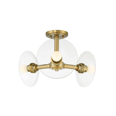 Litto 3 Light Semi Flush Mount 14.75 Inch Wide by Designers Fountain - D294C-SF-BG