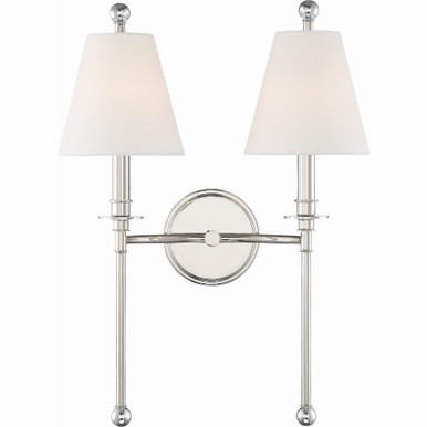 Riverdale 2 Light Candle Style Wall Sconce by Crystorama - RIV-383