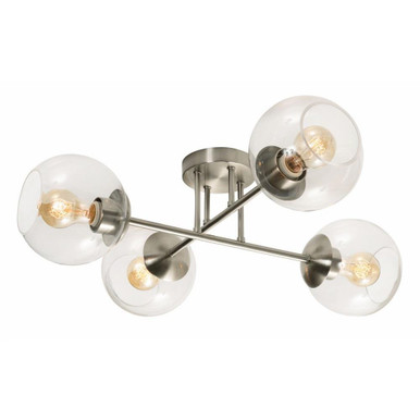 Jamie 4 Light 25 Inch Wide Semi Flush Mount by AFX - JAMC24MB