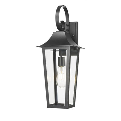 Gannon 1 Light Outdoor Wall Lantern 22.25 Inch Tall by Z Lite - 5008M-BK