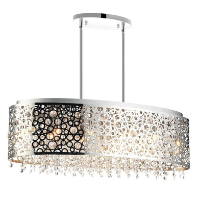 Bubbles 11 Light Large Linear Chandelier by CWI - 5536P30ST-O