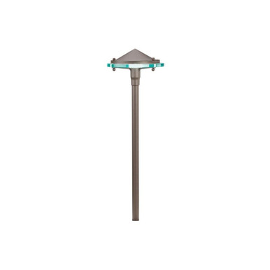 Six Groove Low Voltage 1 Light Path Lamp 22 x 7 Inches by Kichler - 15317azt