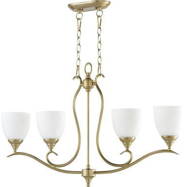 Flora 4 Light Mini Island Chandelier by Quorum 664-4 - 664-4