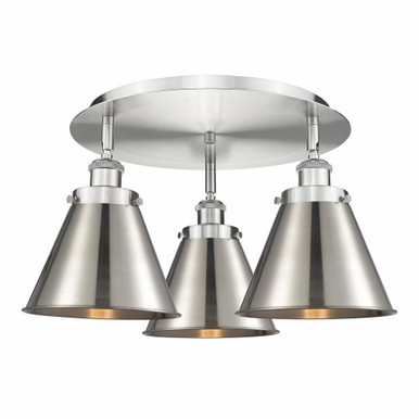 Ballston Urban 3 Light Steel 19.75 Inch Wide Flush Mount by Innovations - 916-3C-M13