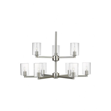 Fullton 9 Light Chandelier 24.63 X 33 Inch Wide by Visual Comfort Studio - 3164209C