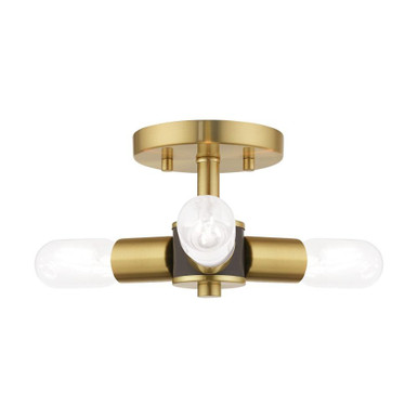 Copenhagen 3 Light 13.5 Inch Wide Flush Mount by Livex - 51137