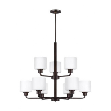 Canfield 9 Light Large 2 Tier Chandelier by Generation 3128809EN3-962 - 3128809