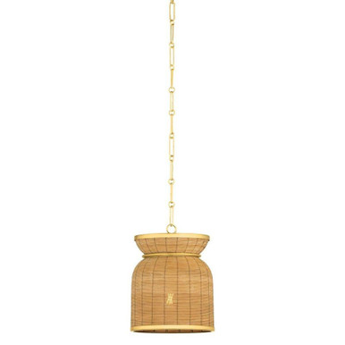 Parkchester 1 Light Pendant 17 Inch Tall and 13 Inch Wide by Hudson Valley - 9913-AGB