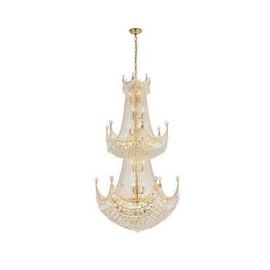 Corona 36 Light Oversized Chandelier by Elegant - V8949G36