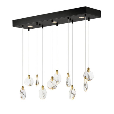Pebble 533W 13 LED Small Linear Pendant by ET2 - E11076-122BKPG