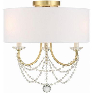 Delilah 3 Light 15.75 Inch Wide Flush Mount by Crystorama - DEL-90803_CEILING