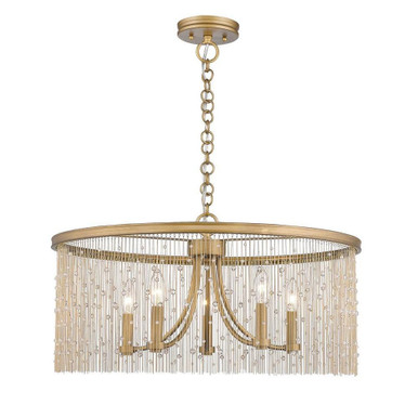 Marilyn 5 Light Large Pendant by Golden - 1771-5 PG-CRY