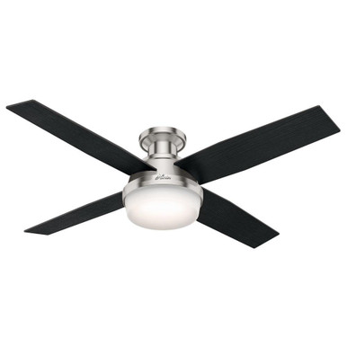 Dempsey 52 Inch Low Profile Ceiling Fan with LED Light Kit by Hunter Fans - 1000172