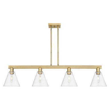 Berkshire Glass 4 Light Stem Hung Island 50.75 Inch Wide by Innovations - 716-4I-GBC-8