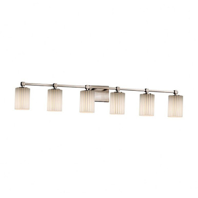 Limoges Tetra 6 Light Vanity Light by Justice Design - POR-8426-10-PLET