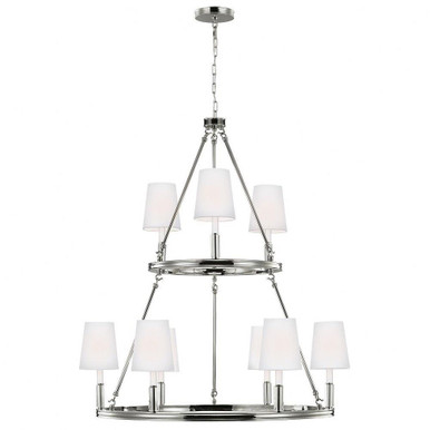 Lismore 9 Light Oversized Chandelier by Visual Comfort Studio - F2937/3+6PN