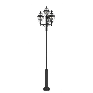Westover 12 Light Outdoor Post Mount 138.25 x 33.25 Inches by Z-Lite - 580PHB-4-5010P-BK