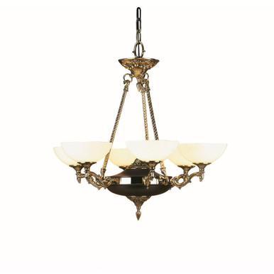 Napoleonic 6 Up Light Large Chandelier by Framburg - 8406 FB