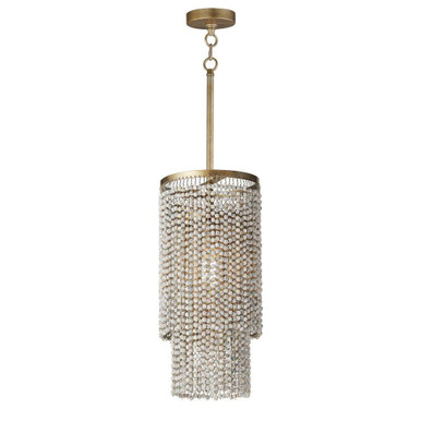 Fontaine 1 Light Small Pendant by Maxim - 22461WWDGS