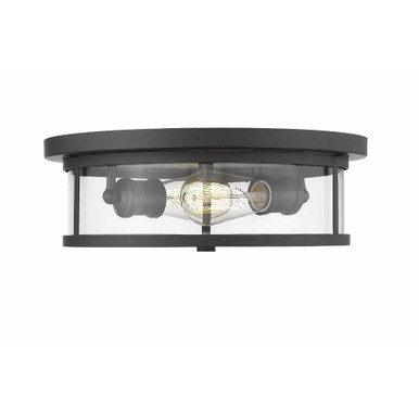 Savannah 2 Light 13.75 Inch Wide Flush Mount by Z-Lite 462F14-BRZ - 462F14-BRZ