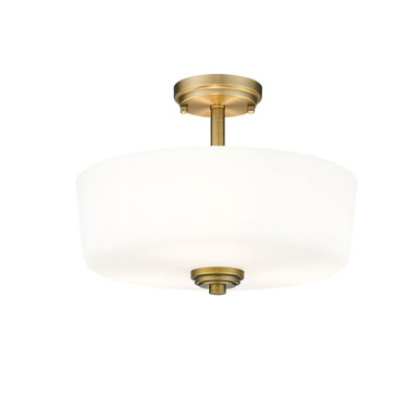 Arlington 3 Light 14.75 Inch Wide Semi Flush Mount by Z-Lite - 220SF3-HBR