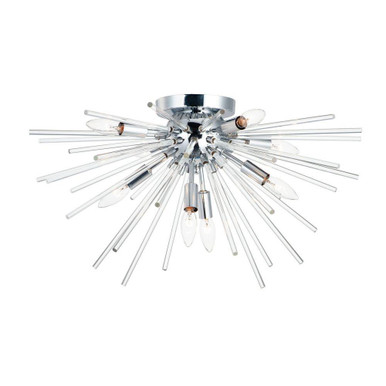 Polaris 8 Light 25 Inch Wide Semi Flush Mount by Maxim - 28660CLPC
