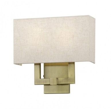 Monroe 2 Light ADA Wall Sconce 12.5 Inch Tall and 13 Inch Wide by Livex - 52132-01